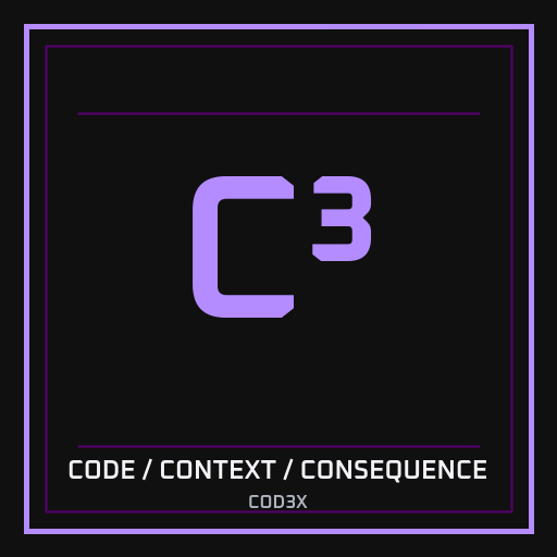 Cod3x: Code, Context, Consequence.