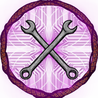 vfstool's icon: two crossed wrenches on the DreamWeave disc.